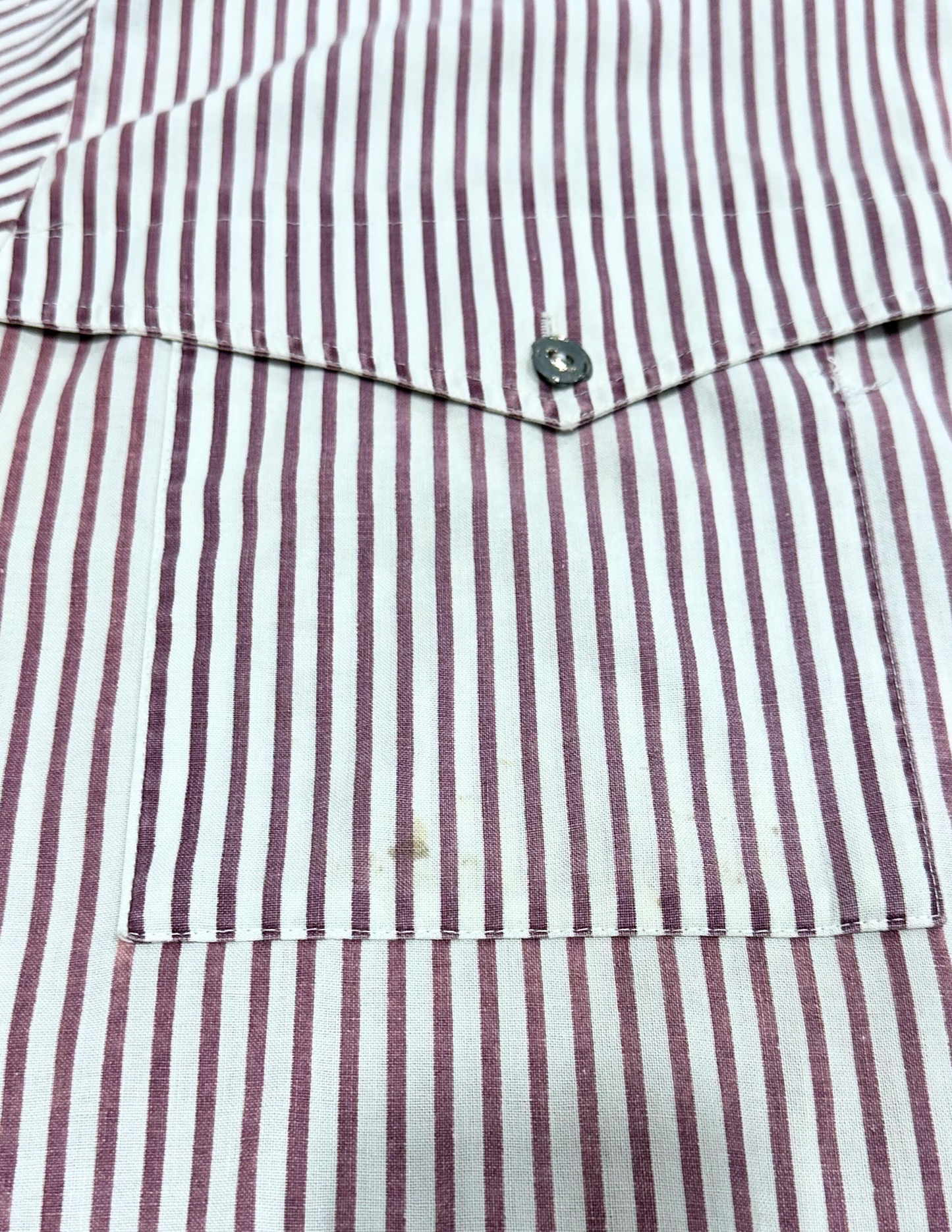 Vintage Red Pinstripe Button Down - XL