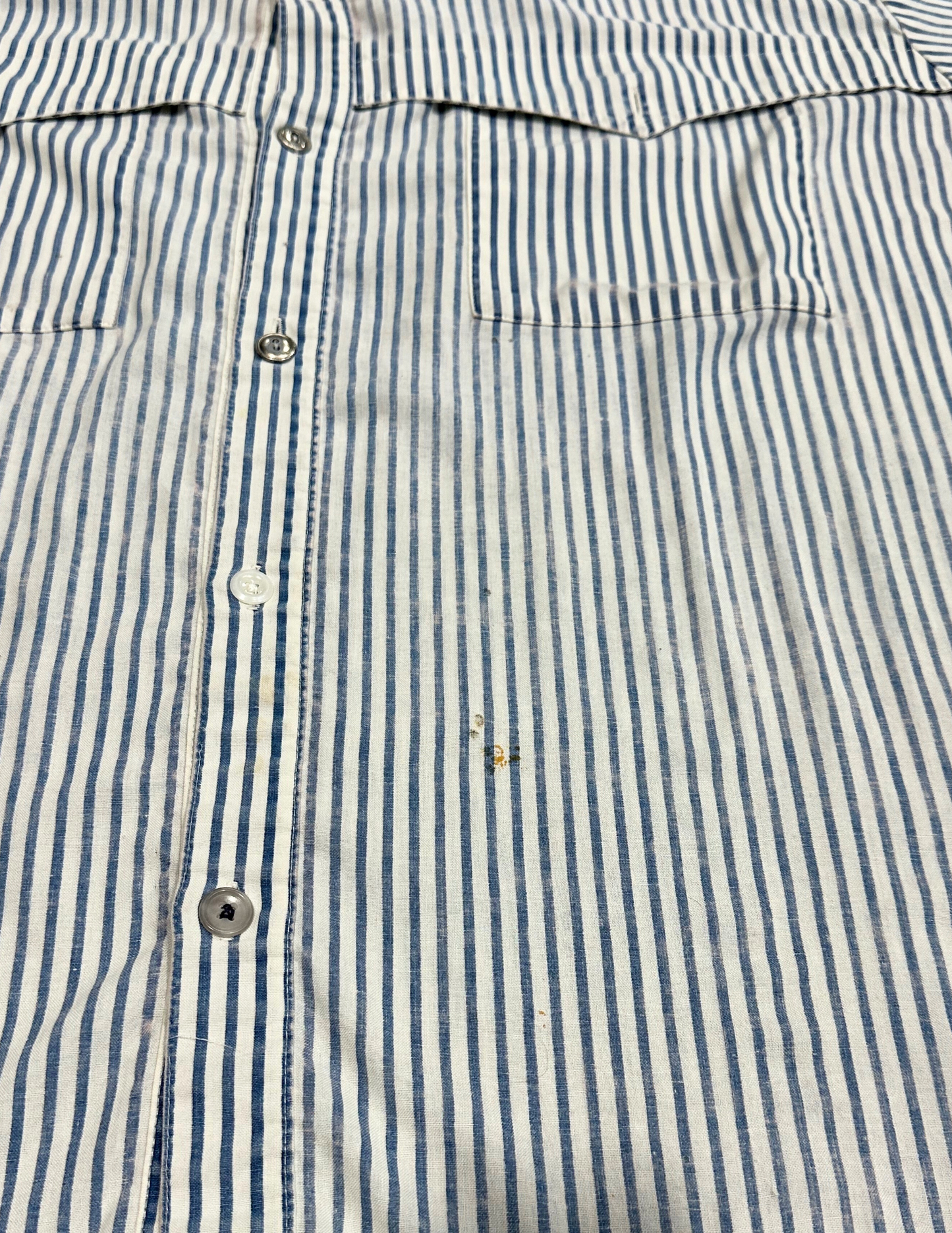Vintage Blue Pinstripe Button Down - XL