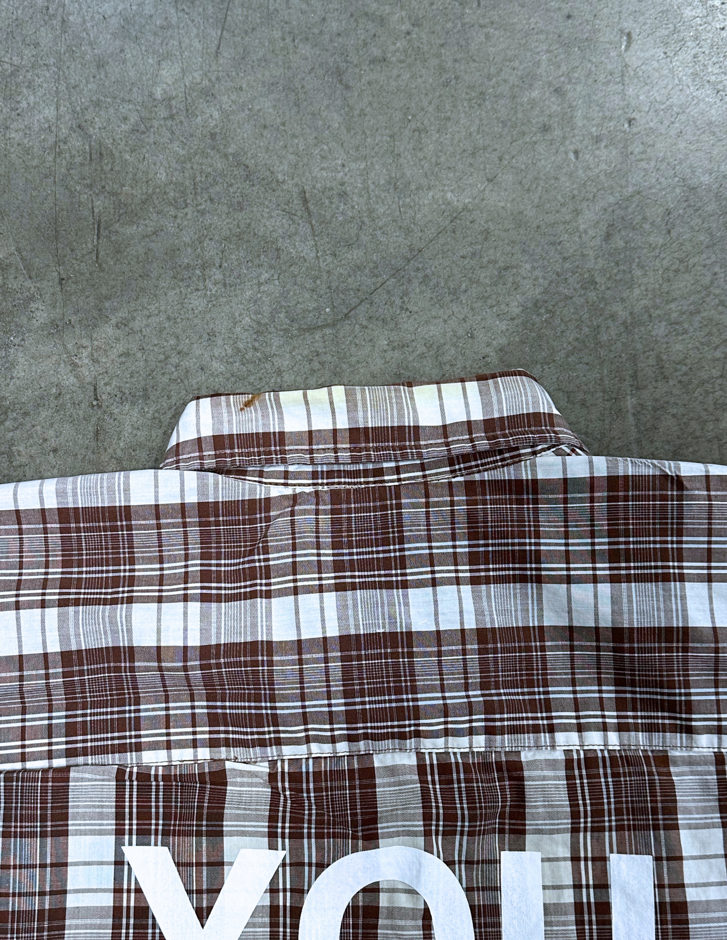 Brown Plaid Button Up - XL