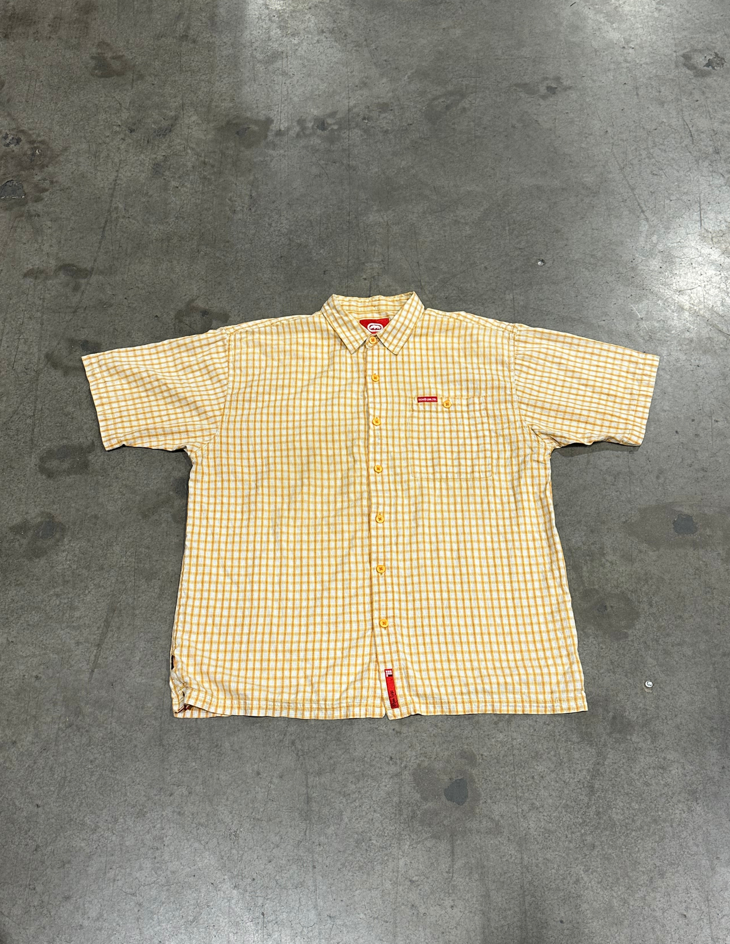 Ecko Golden Grid Streetwear Button-Up - XXL