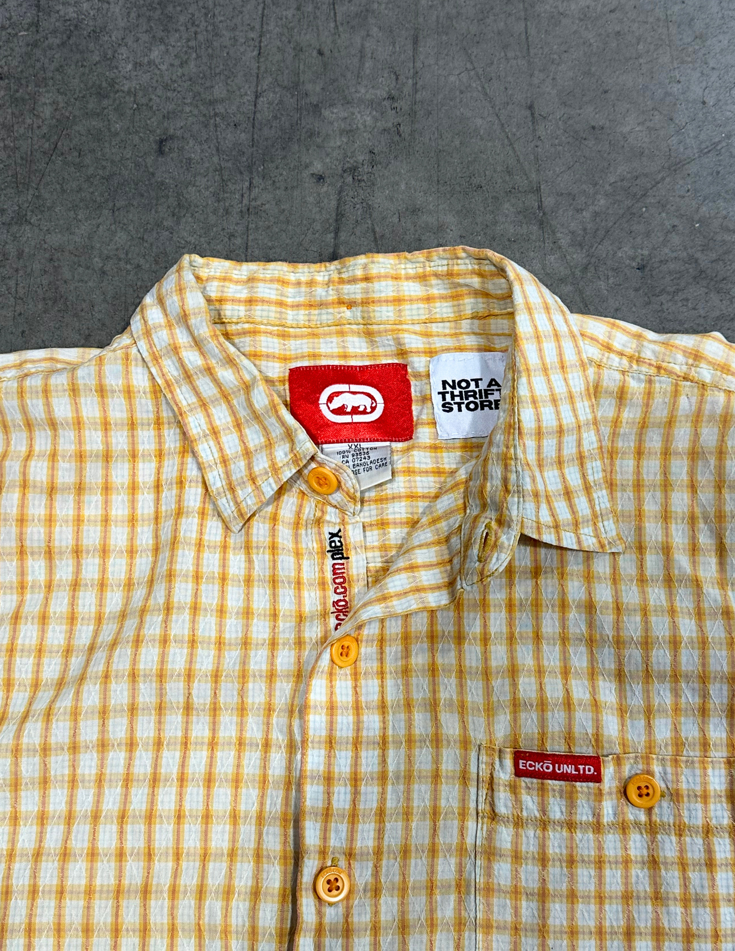Ecko Golden Grid Streetwear Button-Up - XXL