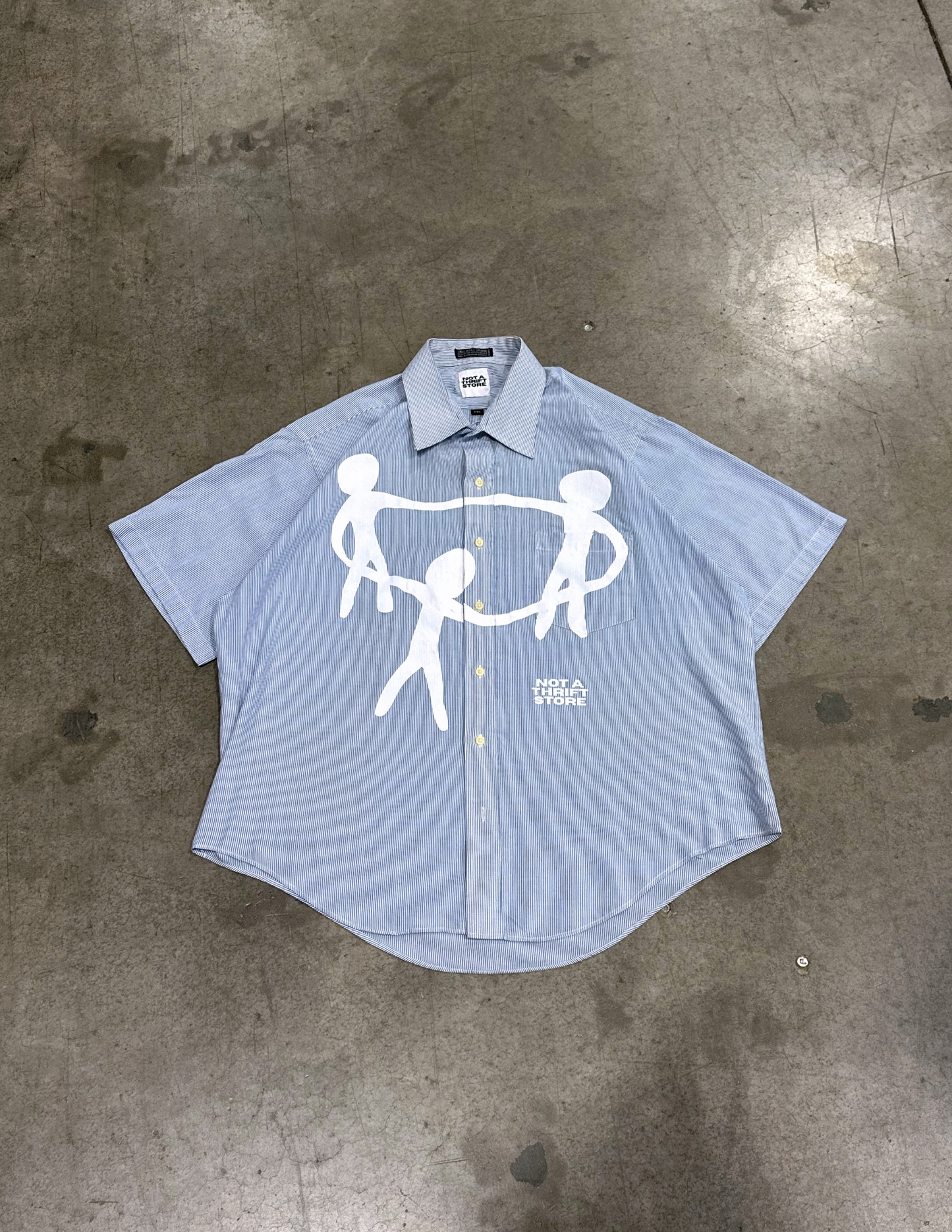 Blue Pinstripe Button Down - M/L