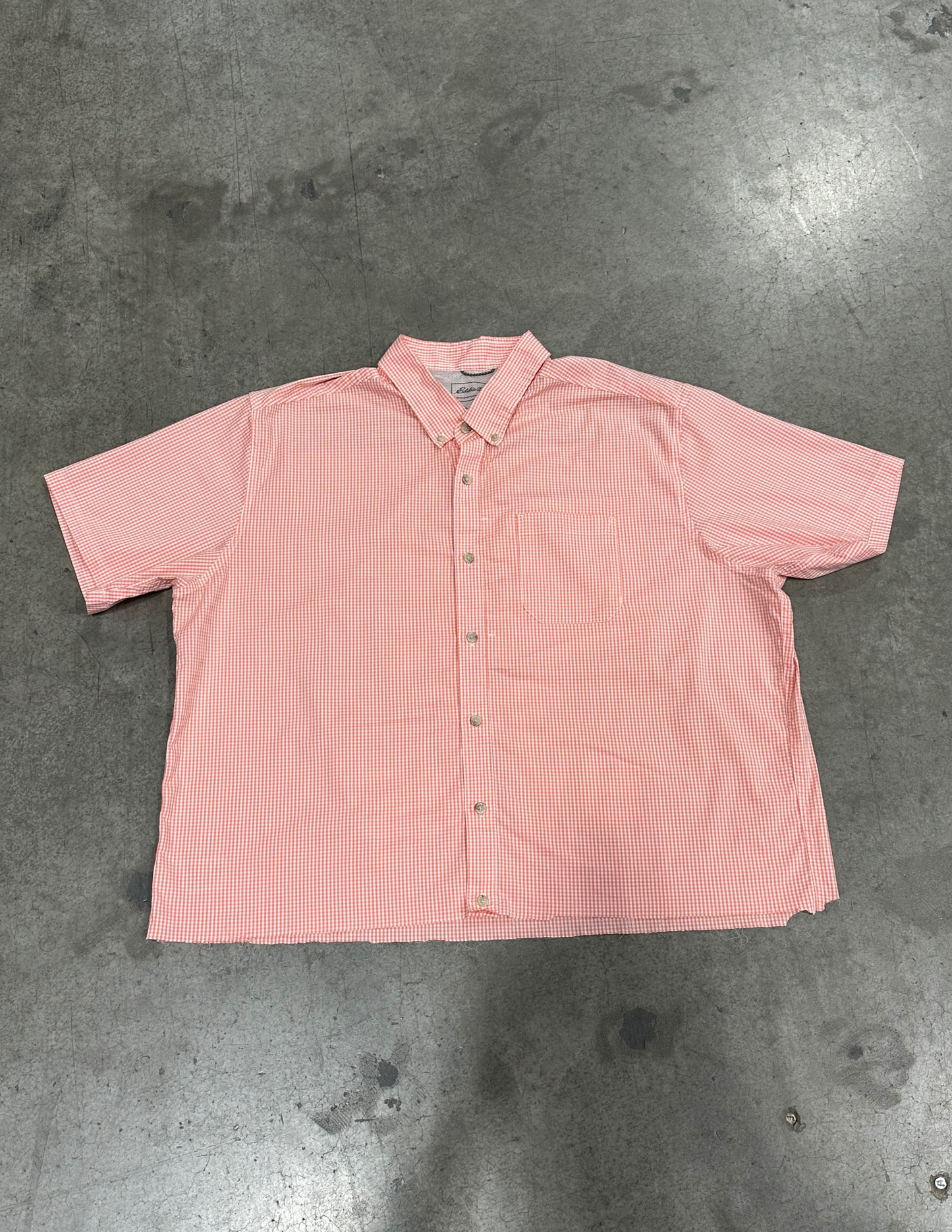 Salmon Pink Eddie Bauer Short Sleeve Button Up - XXL