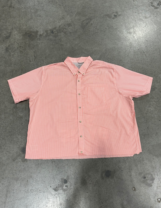 Salmon Pink Eddie Bauer Short Sleeve Button Up - XXL