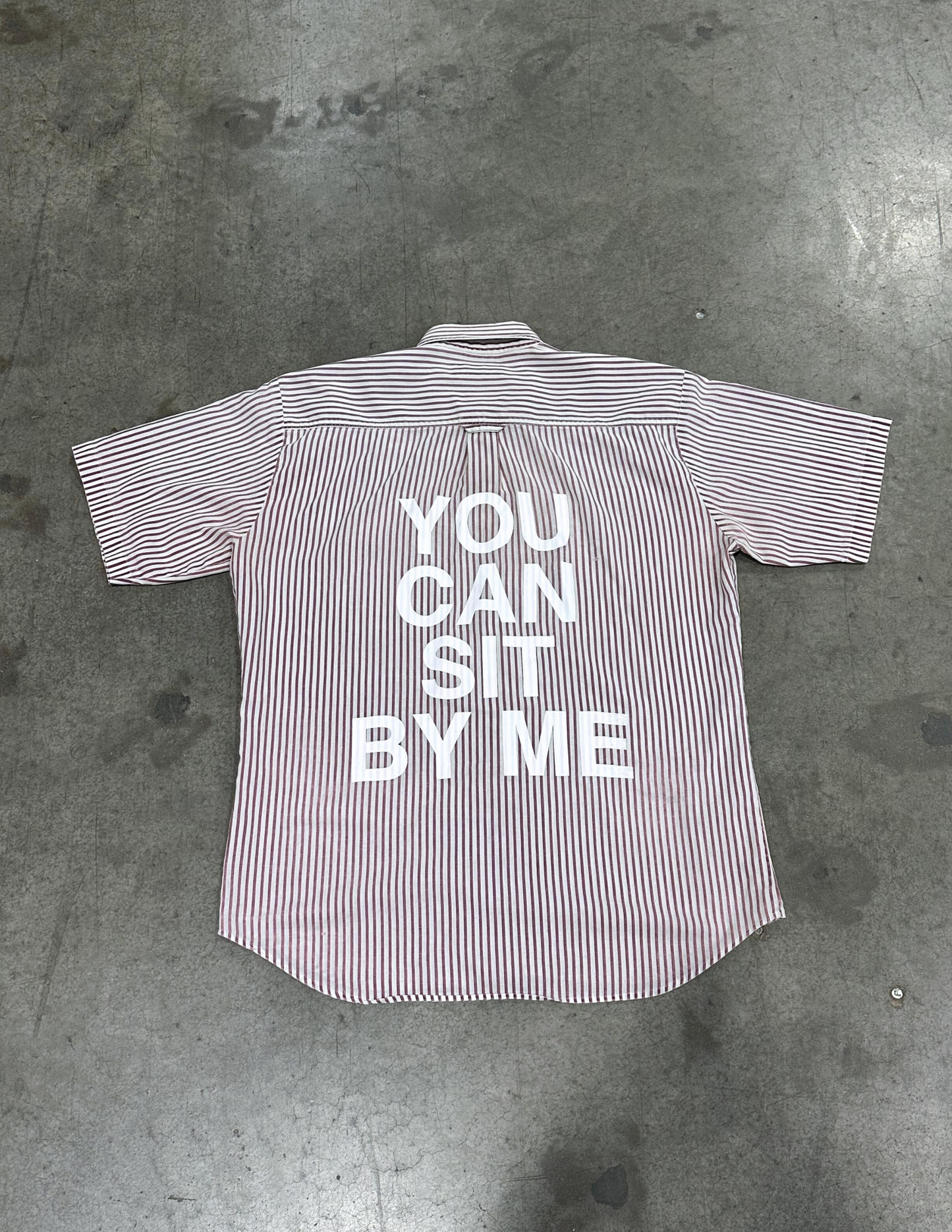 Vintage Red Pinstripe Button Down - XL