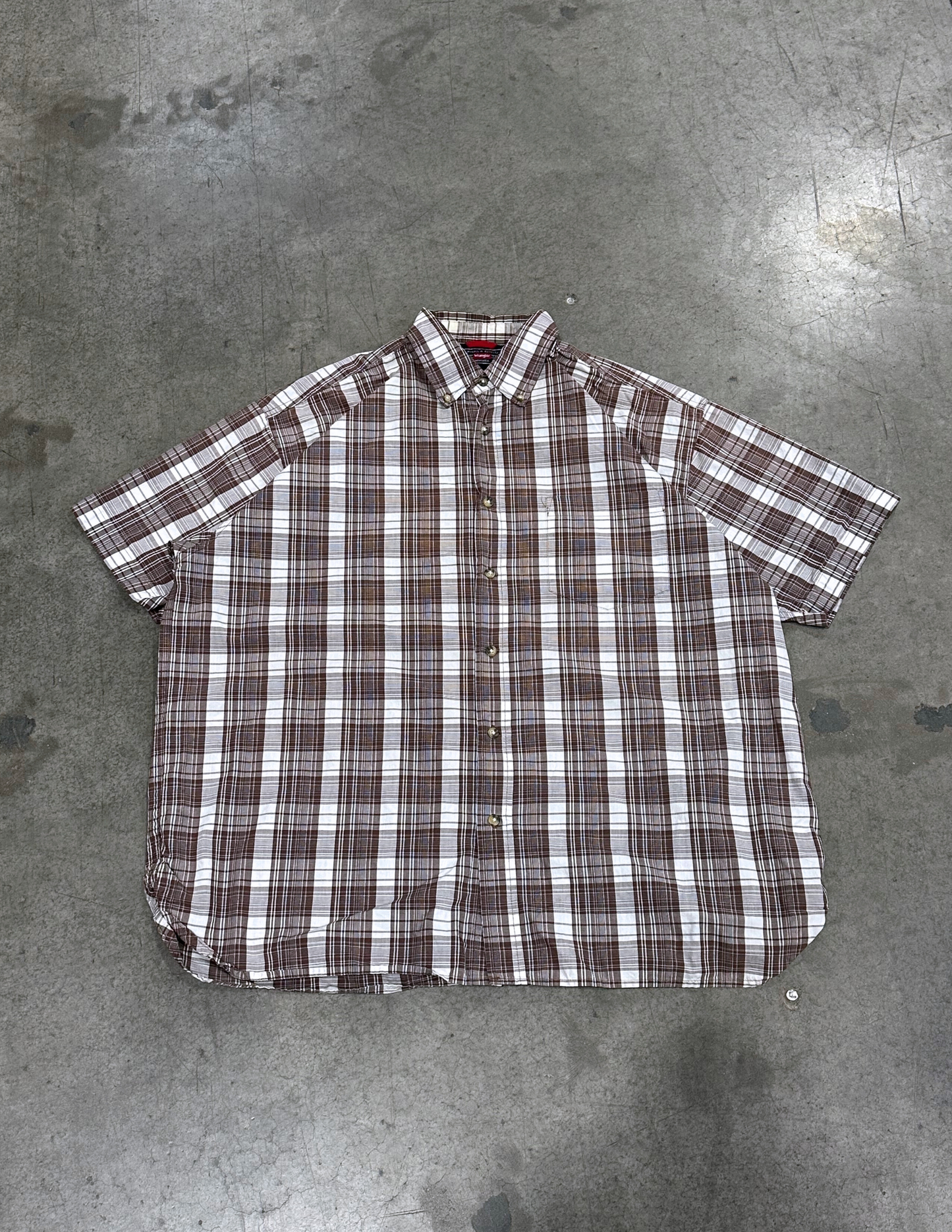 Brown Plaid Button Up - XL