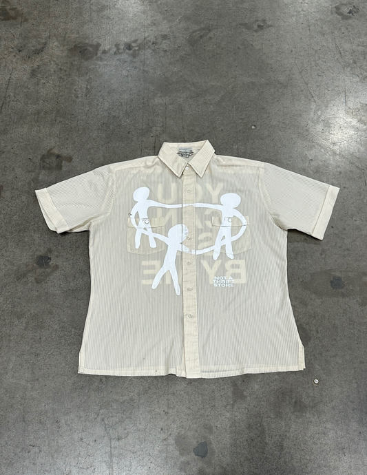 Vintage Cream Button Down - L