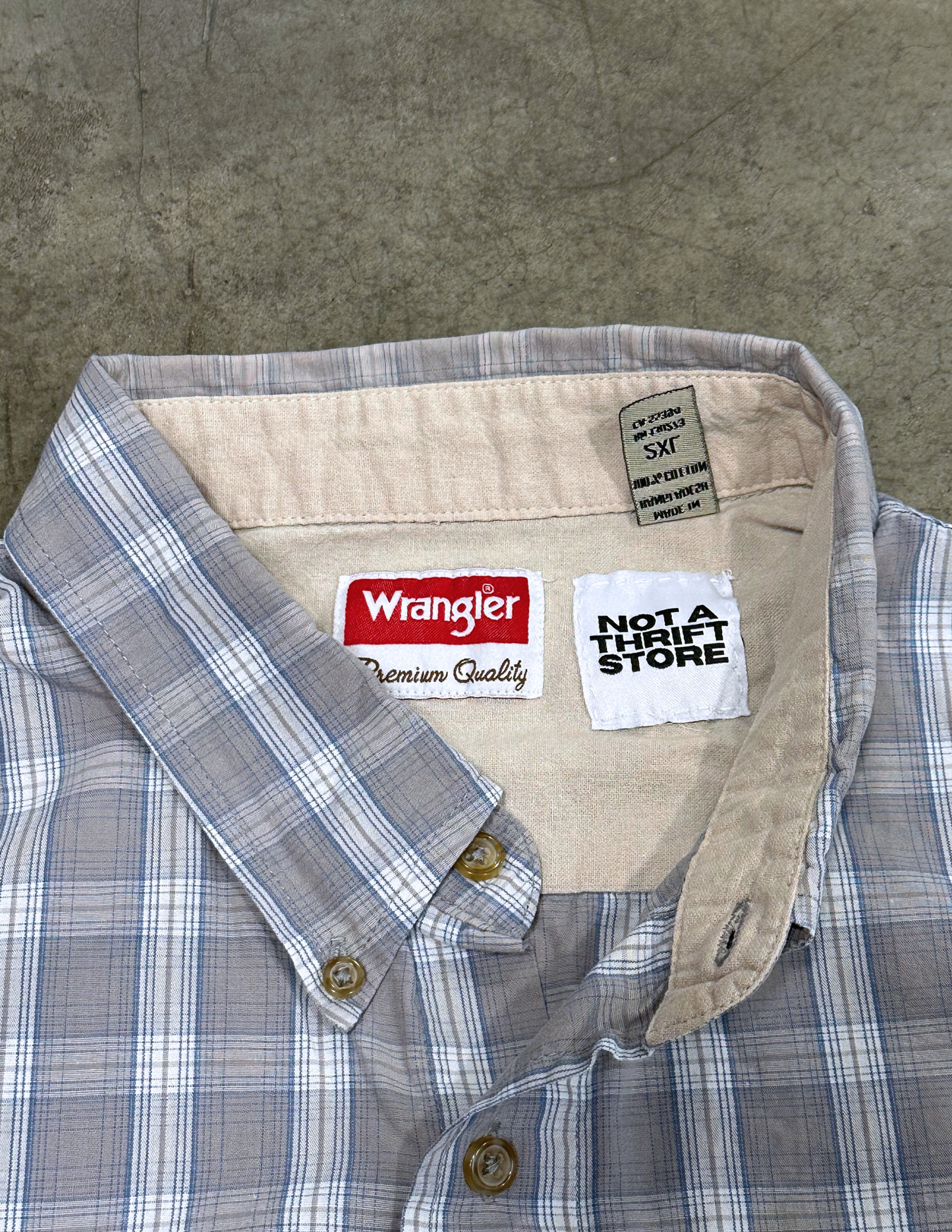 Wrangler Plaid Back Only - XXL