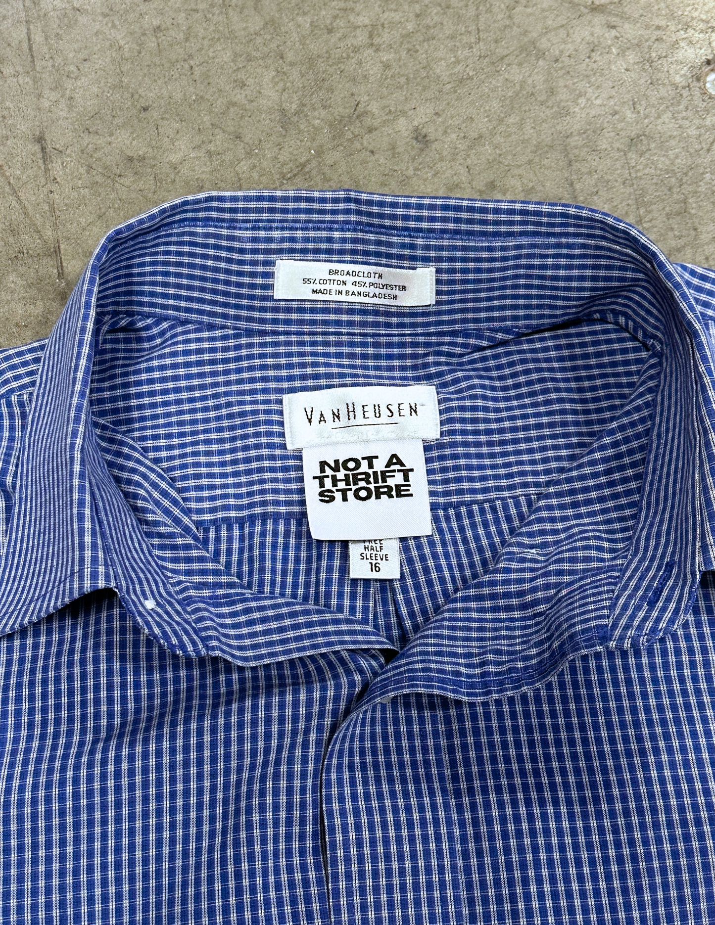 Navy Blue White Checkered - M