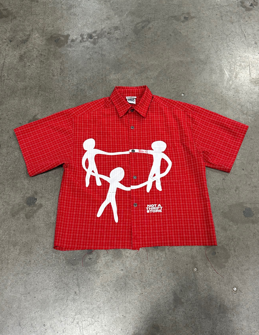 90s Red Checkered Vintage Shirt - L
