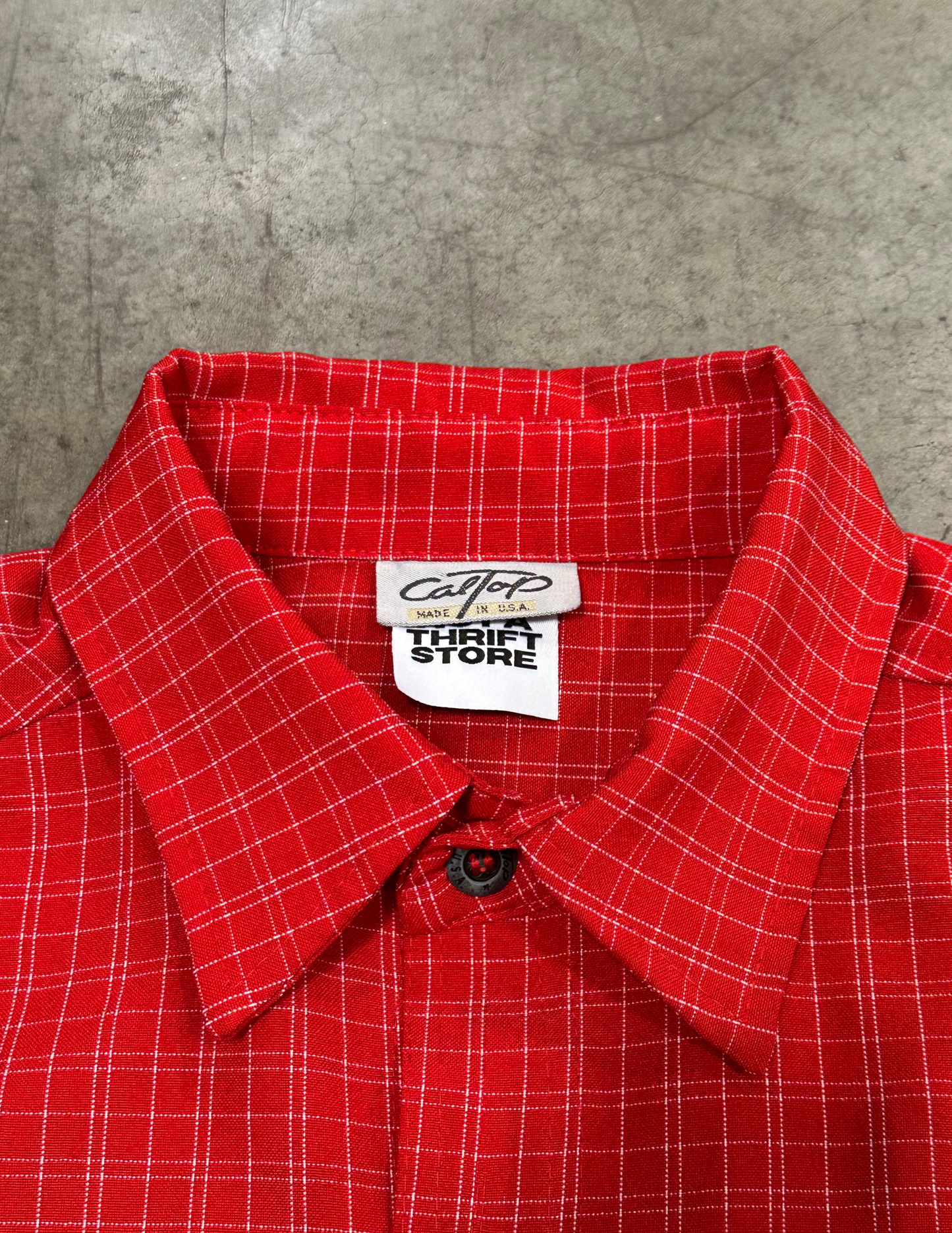 90s Red Checkered Vintage Shirt - L