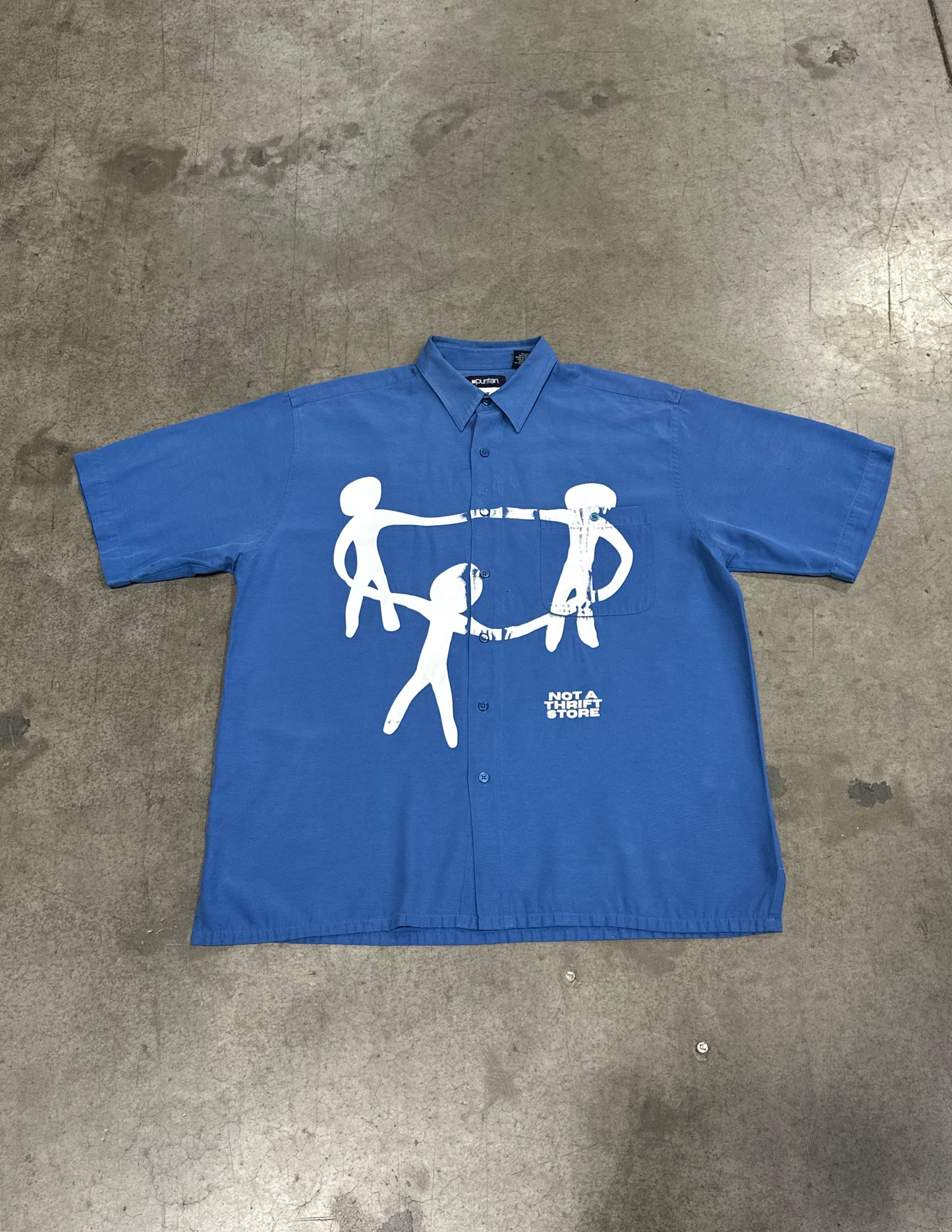 Vintage Puritan Deep Blue Button Down - L