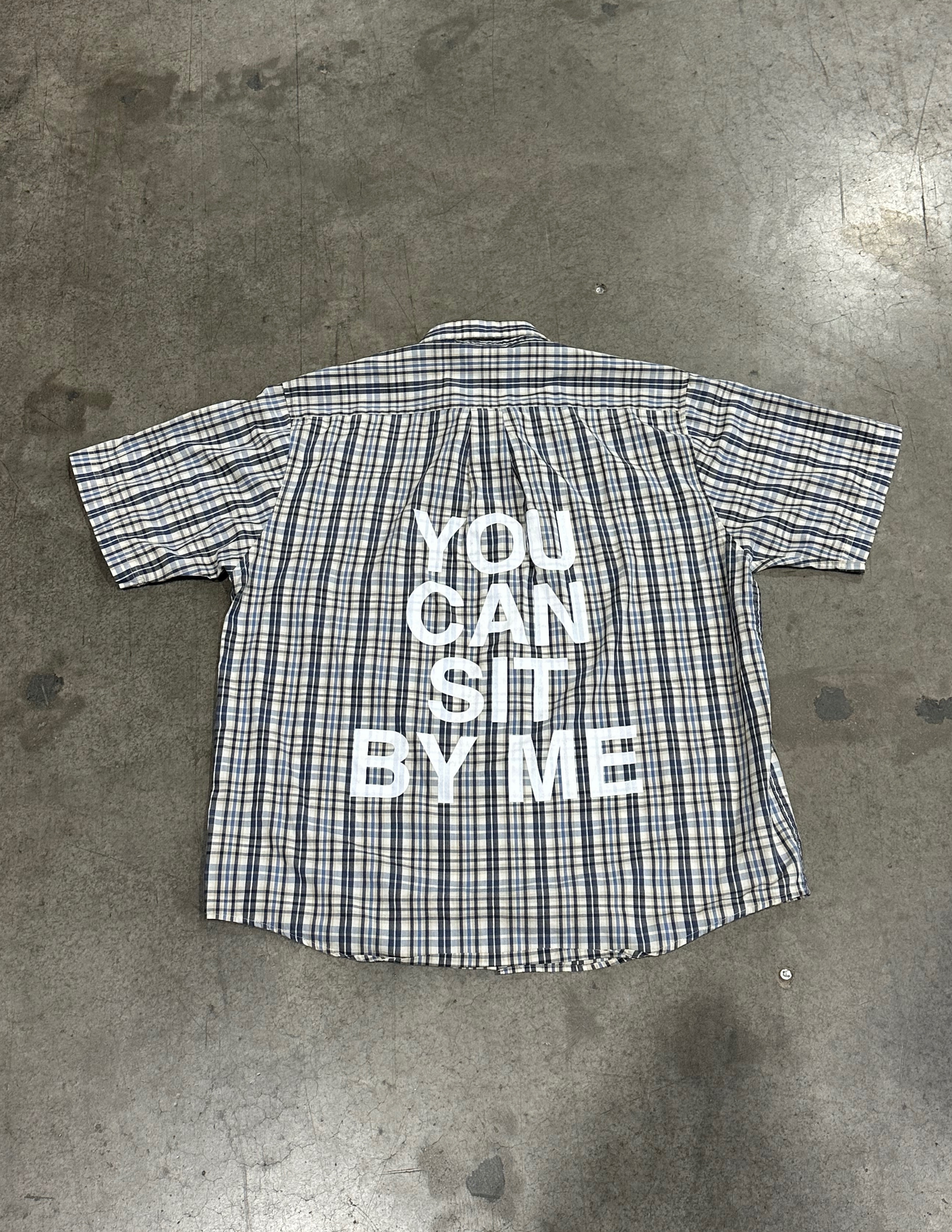 Navy Heritage Plaid Reworked Button-Up - L