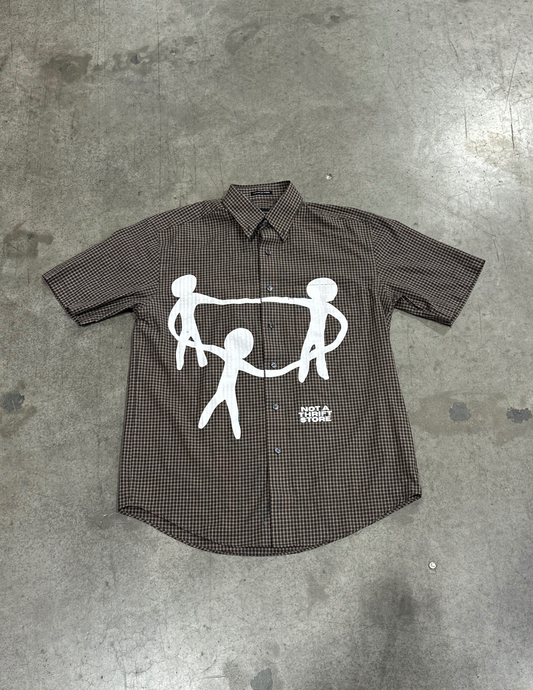 Brown Van Heusen Button Down - S